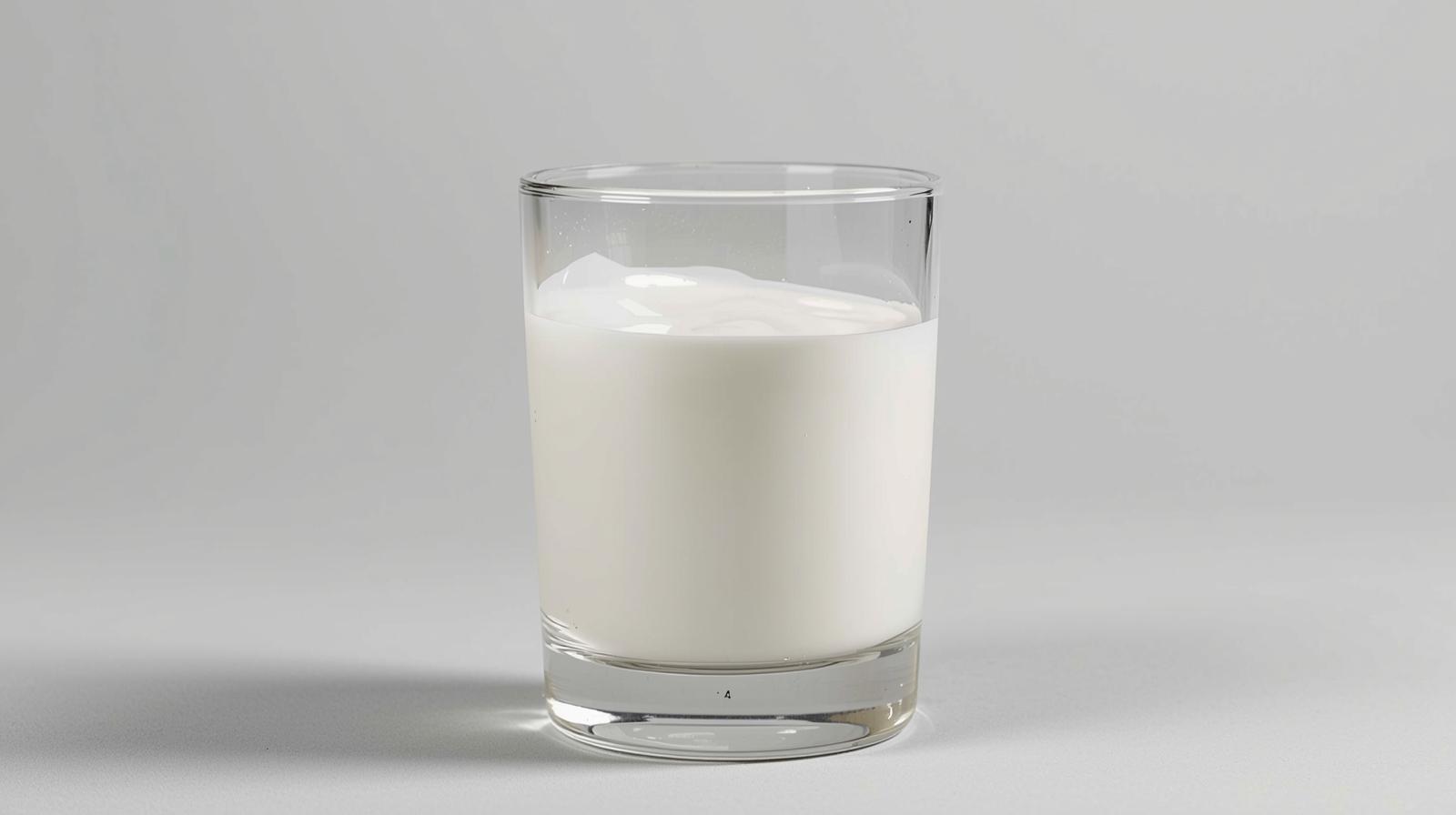 erstelle ein Bild mit glas mit Acryl ( weiß) drin fast voll gefüllt. Hintergrund ist leicht grau